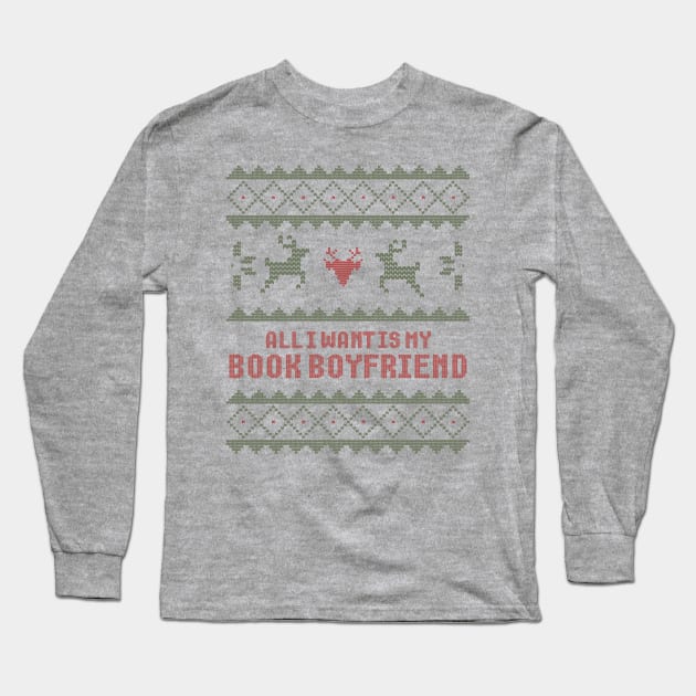 Bookish book Christmas holiday gifts & librarian gift for book nerds, bookworms Long Sleeve T-Shirt by OutfittersAve